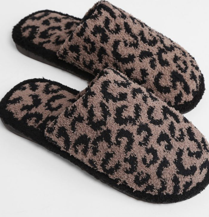 Coffee Cheetah slippers
